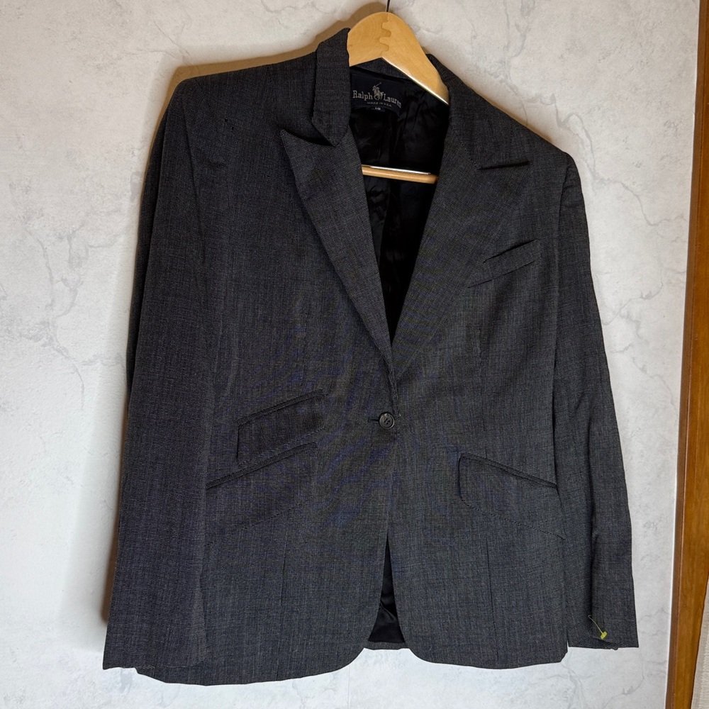 Ralph Lauren vintage herringbone wool blazer jacket